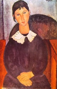 Elvira con colletto bianco, cm. 92 x 65, Proprietà privata, Parigi.